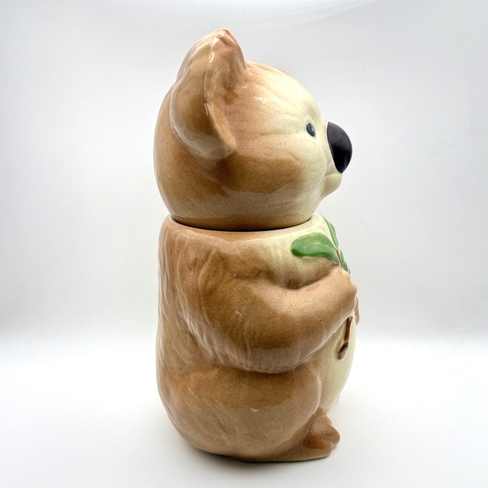 Vintage Metlox Poppytrail Koala Bear Cookie Jar Eucalyptus California Pottery - Picture 3 of 12